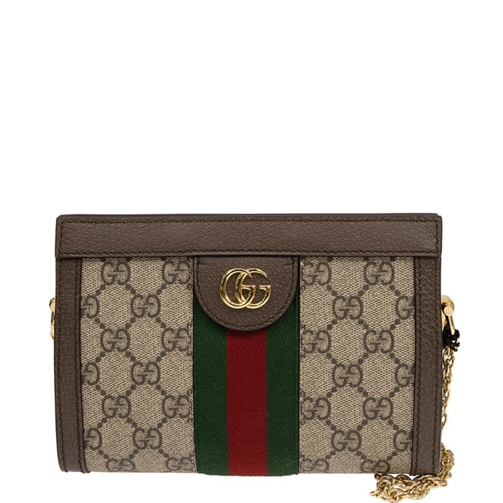 Gucci Ofedia Mini Shoulder Bag Brown